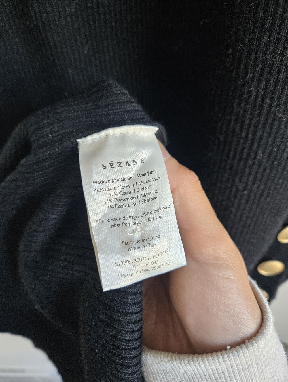 Sezane Black Harper Slit Midi Dress - Picture 4 of 5